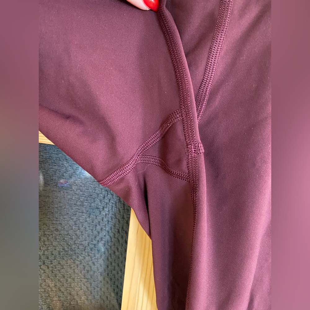 Lululemon Athletica Deep Maroon Leggings - Picture 2 of 5